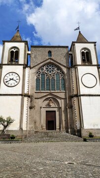 majestic external fa&ccedil;ade of the Abbey of San Martino al Cimino, located in Viterbo