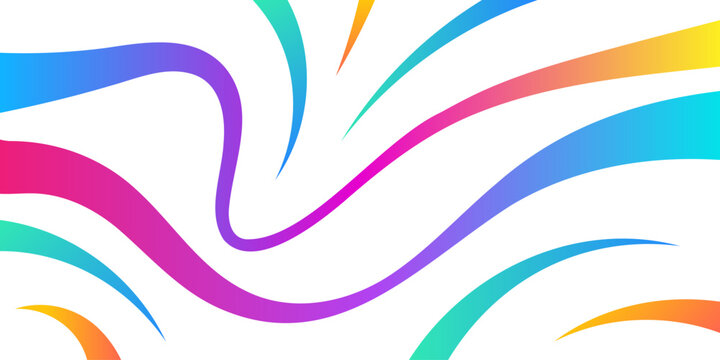 Colorful wave lines background with abstract fluid curved and vibrant gradient ribbon. Vector illustration