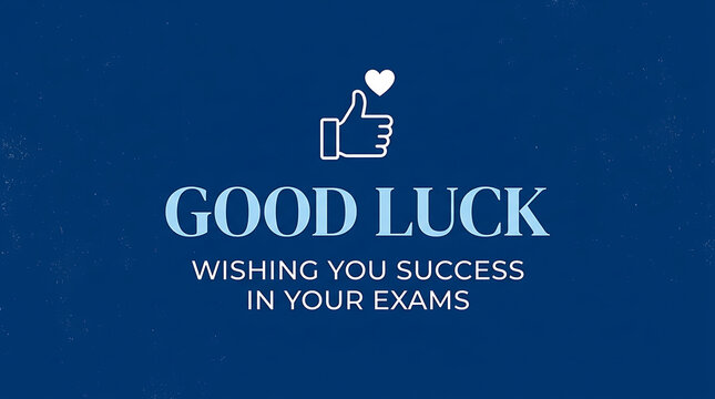 Good luck wishing you success in your exams greeting card graphic