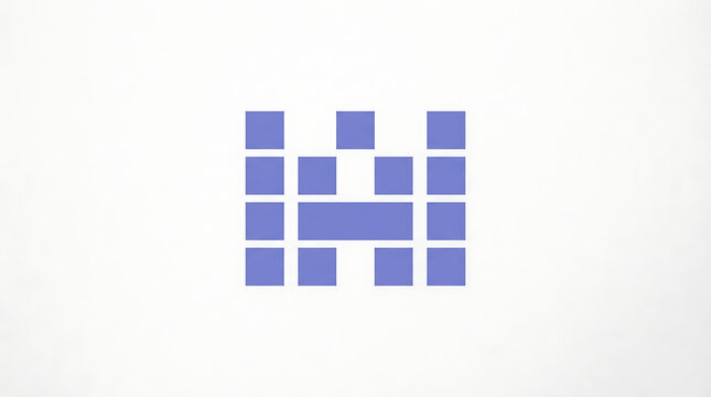 Purple geometric letter W logo isolated on transparent background