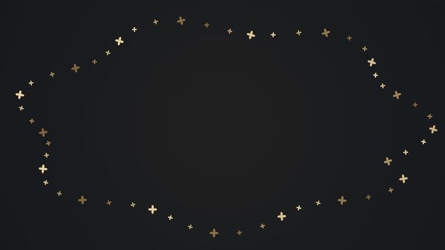 Golden stars circling a dark center for a celebration
