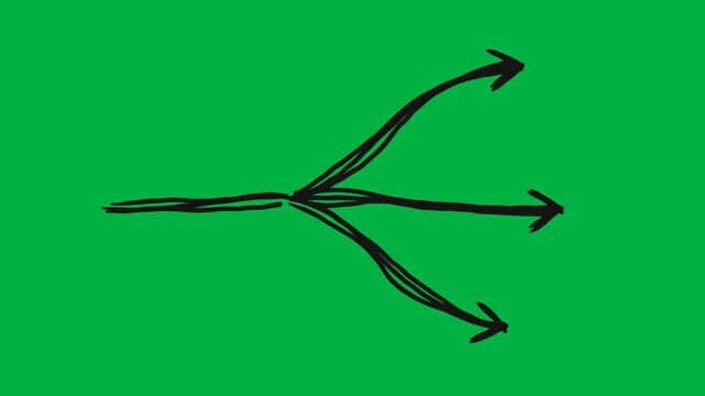 Black Marker Fork Splits Into Three Branches