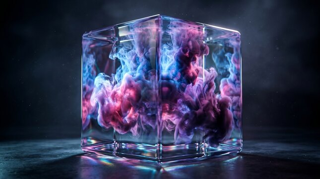 Glass smoke cube