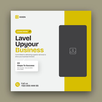 Digital marketing social media post web banner design template