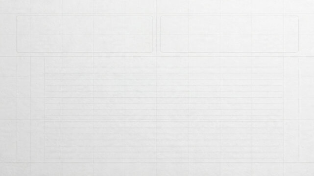 White paper grid template with empty rectangular boxes for professional business planning layout