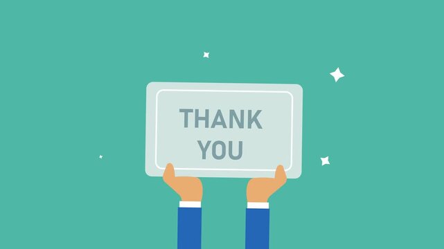 Sign animation displays gratitude appreciation message text on dark space. Customer relationship communication data routes on sign. Suites use active sign online.
