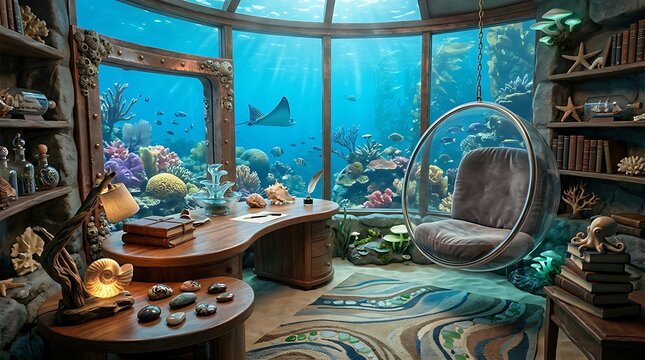 Tropical fish swimming in vibrant aquarium tank.