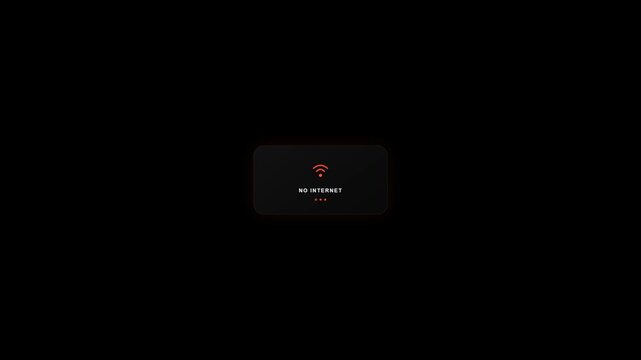3D Floating Glass Card No Internet Loading Dots Alert Motion Graphics