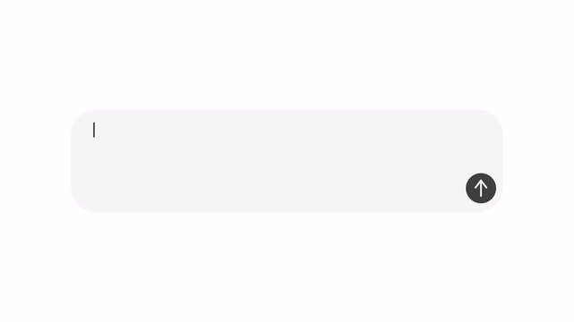 Minimalist Search Bar and Message UI Element on White Background