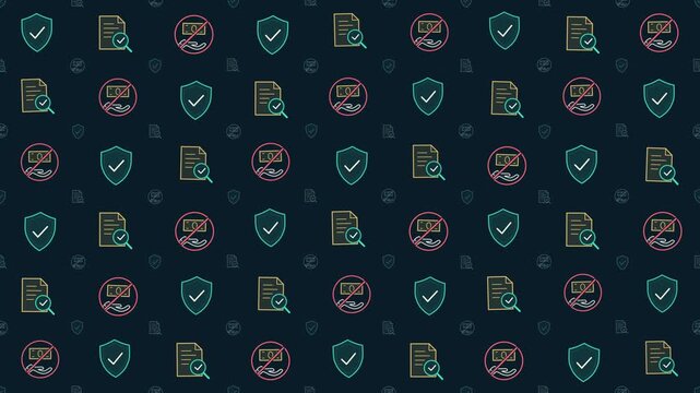 International Anti-Corruption Day Icon Pattern Seamless Loop