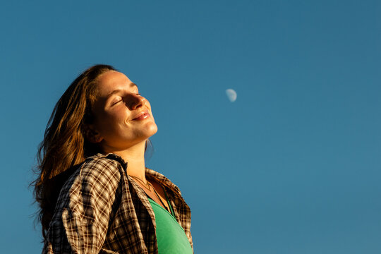 Moment of calm beneath the moon