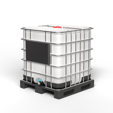 IBC plastic water tote tank with palet