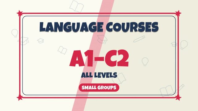 Language Courses A1&ndash;C2 All Levels Education Promo Intro 16x9 4K