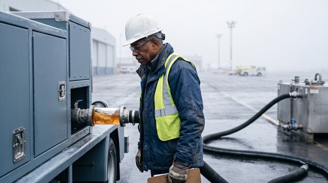 Recovery unit pumps deicing fluid into containment tank