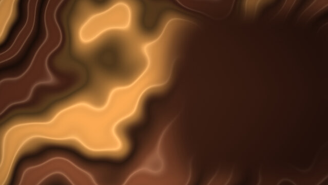 Chocolate Day Background with Silky Cocoa and Caramel Waves