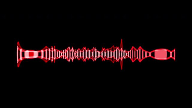Colorful audio waveform spectrum animation, 4k