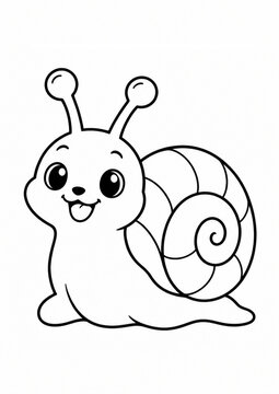 Snail coloring page