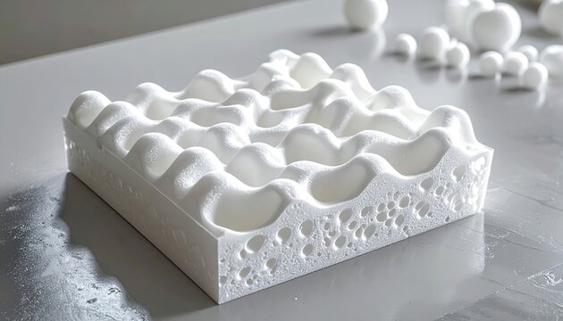 Protective foam inserts for shipping fragile products isolated