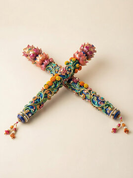 Dandiya Festival, Traditional Indian Dance Sticks