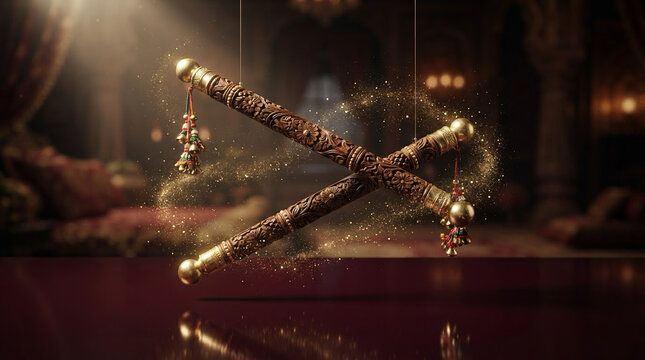 Dandiya Festival, Traditional Indian Dance Sticks
