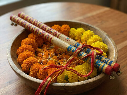 Dandiya Festival, Traditional Indian Dance Sticks