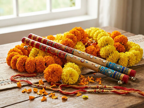 Dandiya Festival, Traditional Indian Dance Sticks