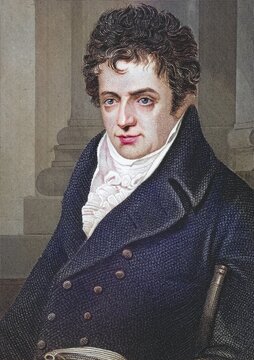 Robert Fulton, 1765, 1815, American engineer and inventor of the steamship, Illustration from Gallery of Historical Portraits, published around 1880, Historical, digitally restored reproduction from a 19th century original, Record date not stated