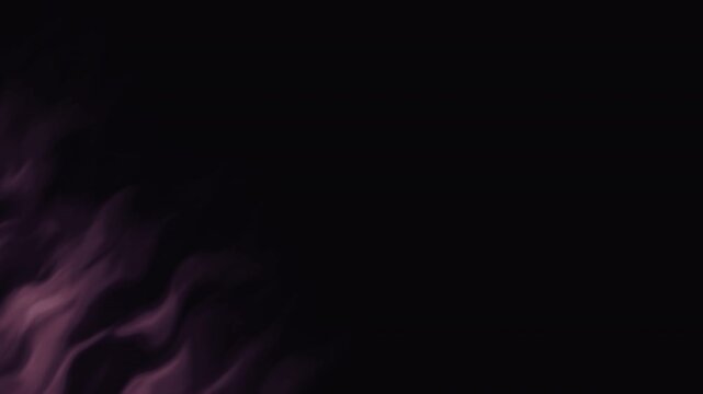 Dark Plum Velvet Smoke Drifting Diagonally on Black Noir Background with Copy Space. Concept of Minimalist Luxury Fashion and Elegance.