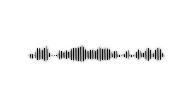Clean minimal motion graphic of white audio spectrum bars on a black background, ideal for music visualizations, loops, and modern video projects .4k
