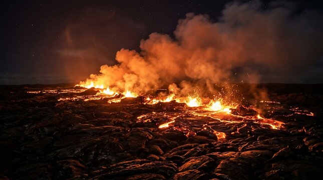 Volcanic Eruption Lava