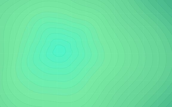 Abstract green topographic map background. Fine curved contour lines ripple across a smooth gradient surface. Minimal geographic terrain wallpaper.