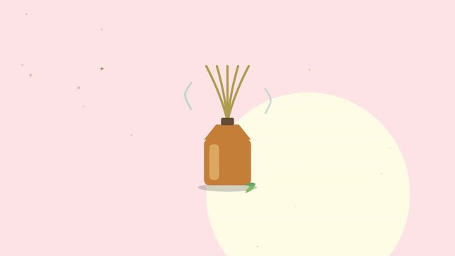 Amber Reed Diffuser Bottle Spa Aromatherapy Background