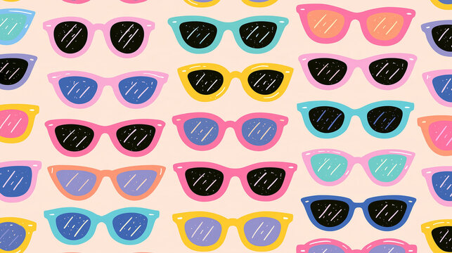 seamless pattern of sunglasses 