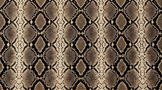 seamless python snake skin pattern background with detailed brown and black reptile scales for luxury fashion textile and animal print design