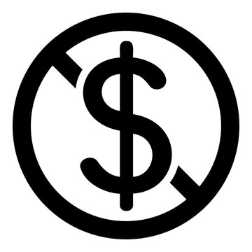 お金 禁止マーク アイコン ベクター素材