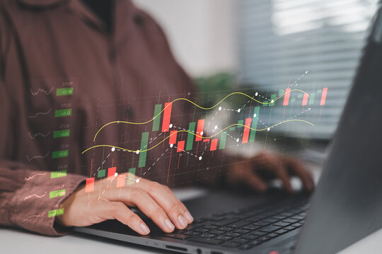 Financial Business Investment Concepts 2027, Fund Investment In Stock Market and Digital Assets, Stock Chart Investment Data, Investor Analysis, Stock Trading Technology, Financial Exchange Trading.