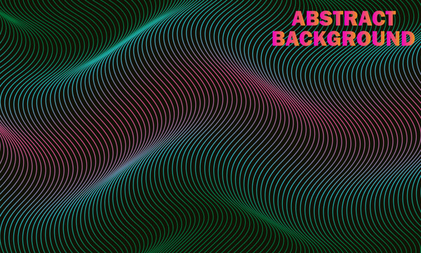 Dynamic abstract background featuring undulating teal and pink digital waves, creating a futuristic and technological visual.