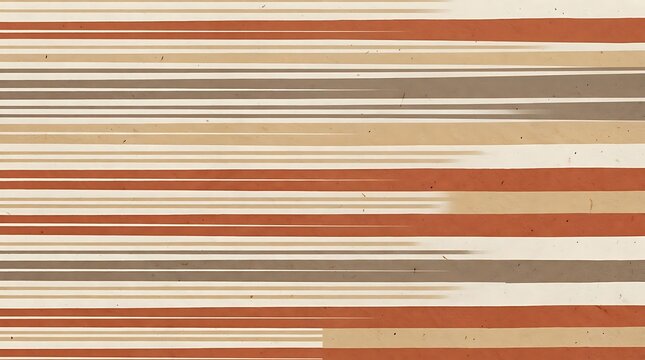 Earthy abstract background with horizontal parallel stripes in warm terracotta and beige tones
