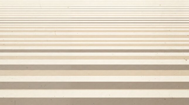 Minimalist abstract background featuring horizontal parallel beige and cream stripes with perspective depth