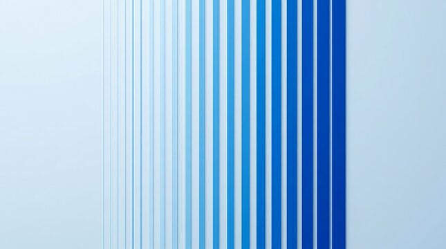 Minimalist abstract background featuring blue parallel vertical stripes with a progressive width gradient