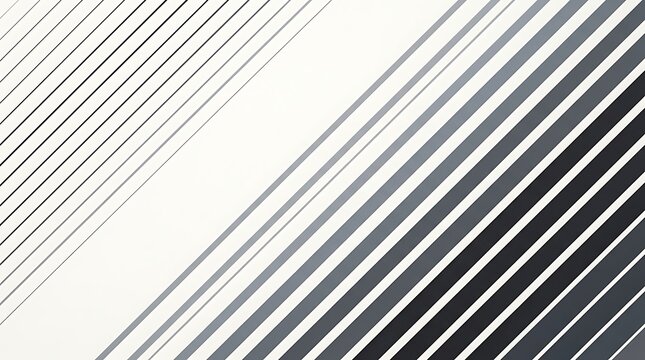 Minimalist abstract background featuring monochrome diagonal parallel lines with progressive width gradient and depth