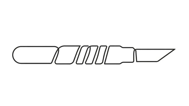 Utility knife white background.