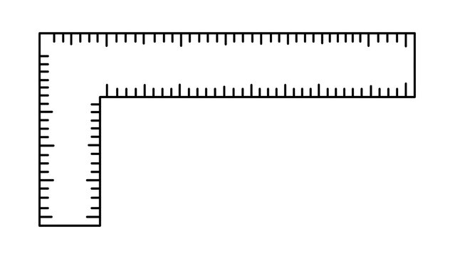 Ruler tool white background.