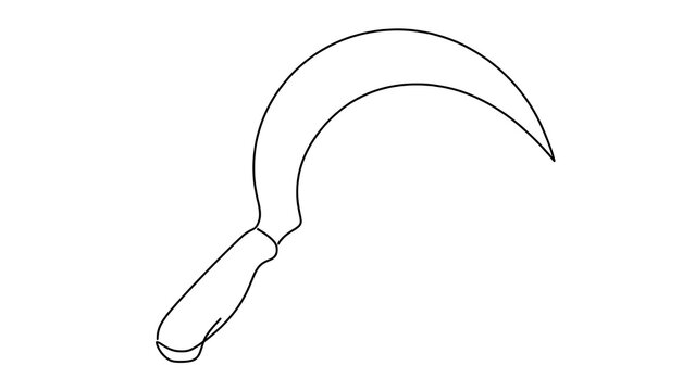 Sickle white background farm tool.