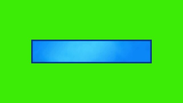 Modern Blue Lower Third Banner Title Bar Graphic on Green Screen Background