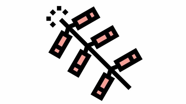 New year firecracker icon - new year symbol motion design.