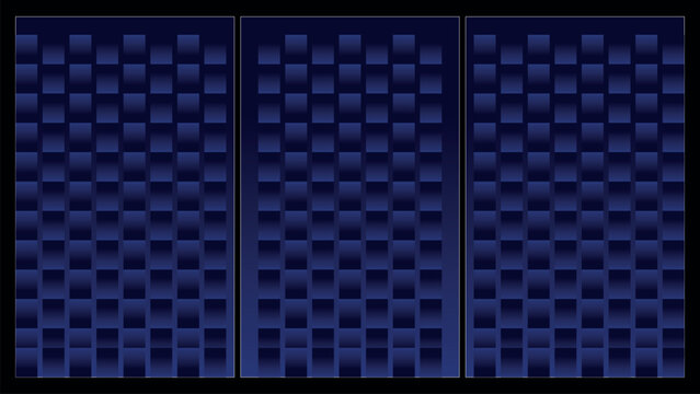 Abstract dark blue background with a repeating geometric hexagonal pattern and vertical light lines