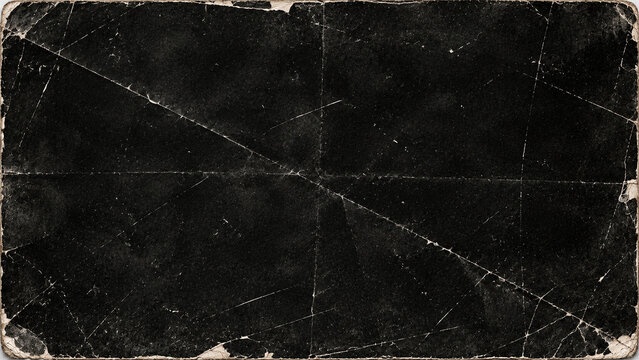 Abstract black and white grunge texture background with distressed scratched paper, worn vintage surface, faded patches, rough edges and weathered monochrome pattern