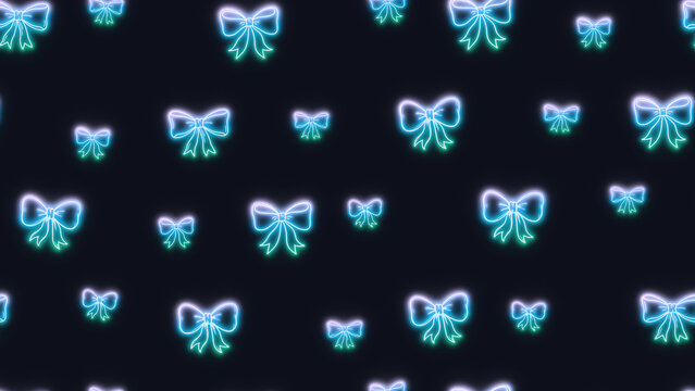 Neon bow tie pattern