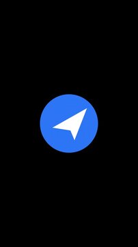Share Button Paper Plane Send Animation Alpha Channel Vertical Video